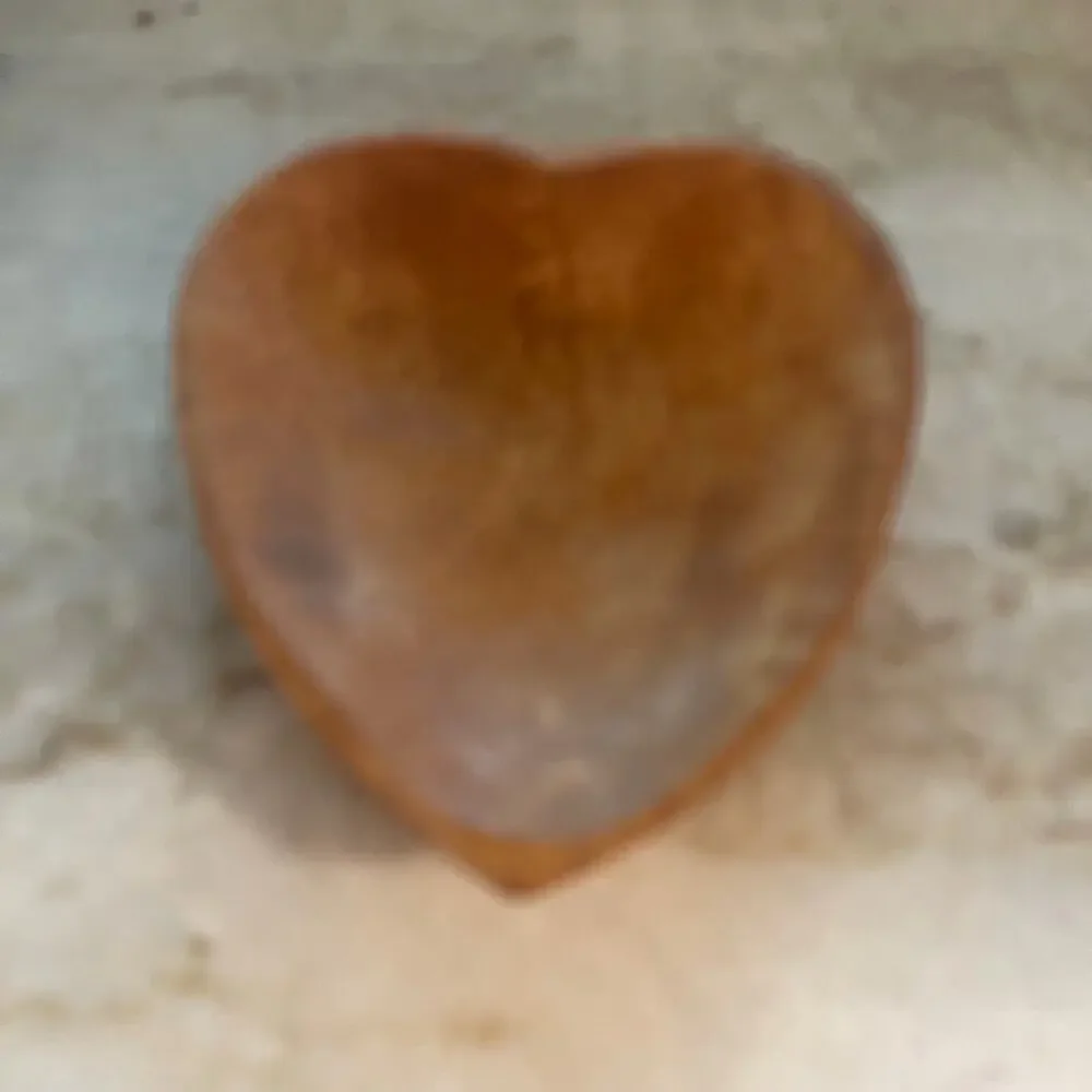 Heart-Shaped Wooden Bowl